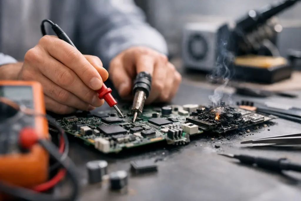8 errori di manutenzione elettronica da evitare